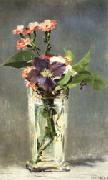 Edouard Manet Carnations and Clematis in a Crystal Vase Sweden oil painting artist